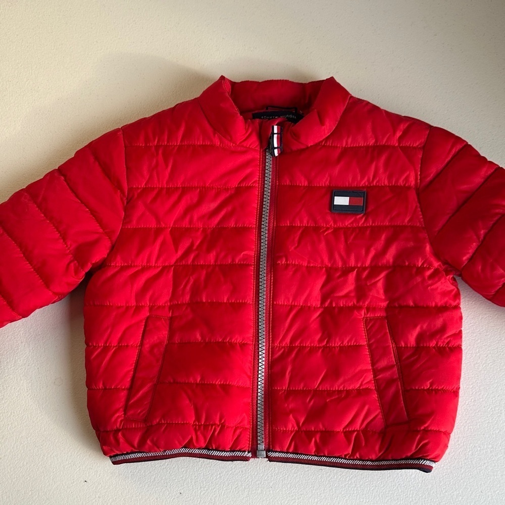 Tommy Hilfiger Kids Bright Red Puffer Coat